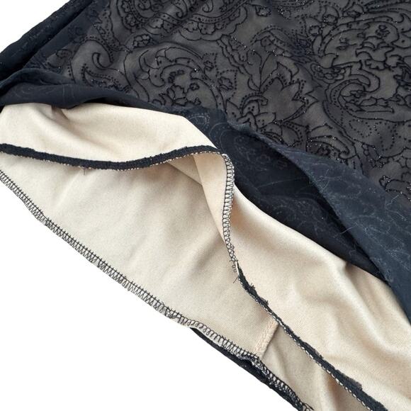 VTG AGB Black Dress Women sz 6 sheer overlay Whimsygoth Fairy Gothic Witchy Y2K - Picture 3 of 12